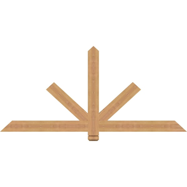 Ekena Millwork Kennewick Timber Gable Bracket, Western Red Cedar, 60"W x 27"H x 1 1/2"D x 3 1/2"F, 11/12 Pitch GBW060X27X0204KEN00SWR - main